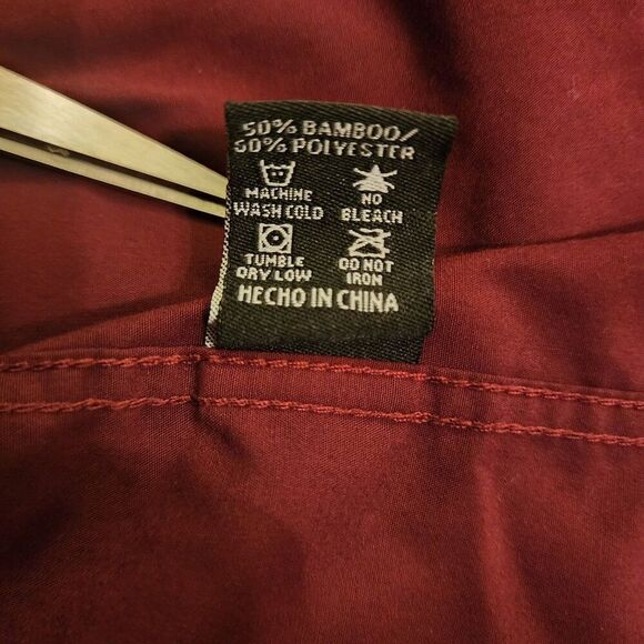 Dixxon Button Up Short Sleeve Performance Bamboo Shirt Mens 3XL Maroon Red - Picture 7 of 9